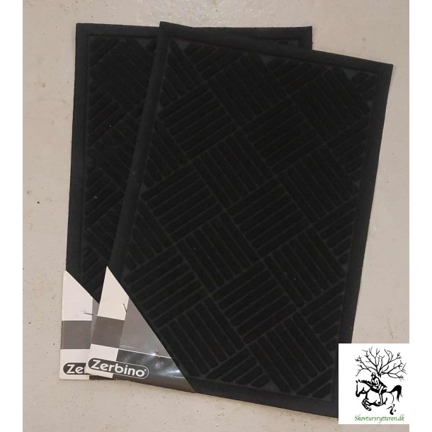 Drmtter 2 stk. med gummi bagside - sort eller sand 