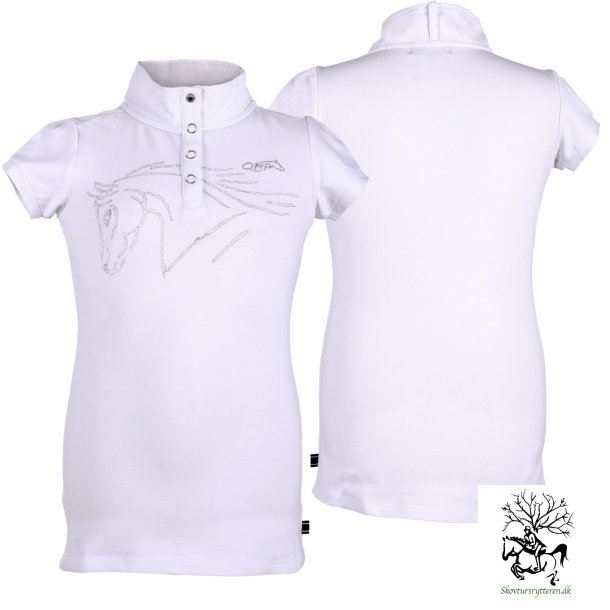 Brne Stvne bluse med hest i slv broderi 