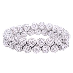 Hrbnd / scrunchie med flotte perler fra QHP "Gloss" flere farver 