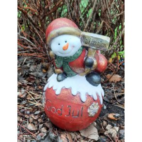 Snemand p julekugle 44 cm 