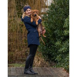 Ridejakke vinter fra QHP 3/4 lang "Linde" Navy