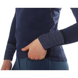 Ride T-shirt fra QHP Thermo  "Loua" porto rd eller navy