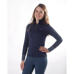 Ride T-shirt fra QHP Thermo  "Loua" porto rd eller navy