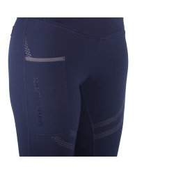 Ridetights med fleece foer og med v snit og full silikone grib "Raquel" sort