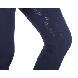 Ridetights med full silikone grib fra QHP - navy 