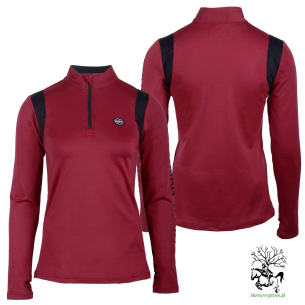  Ridebluse vinter m lille lynls  fra QHP "Mirre"  Thermal  - Bordeaux
