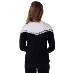 Sweater i strik med flotte detaljer fra QHP "Noena" Sort 