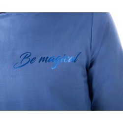 Bluse med lange rmer og rund hals 