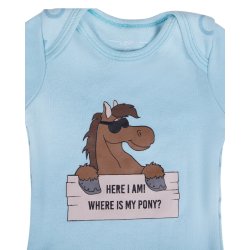 Bodysuit til babyer fra QHP - fes i 3 farver og tryk i str. 68.