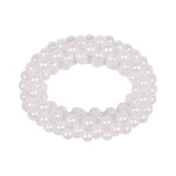 Hrbnd med perler i hvid eller sort 