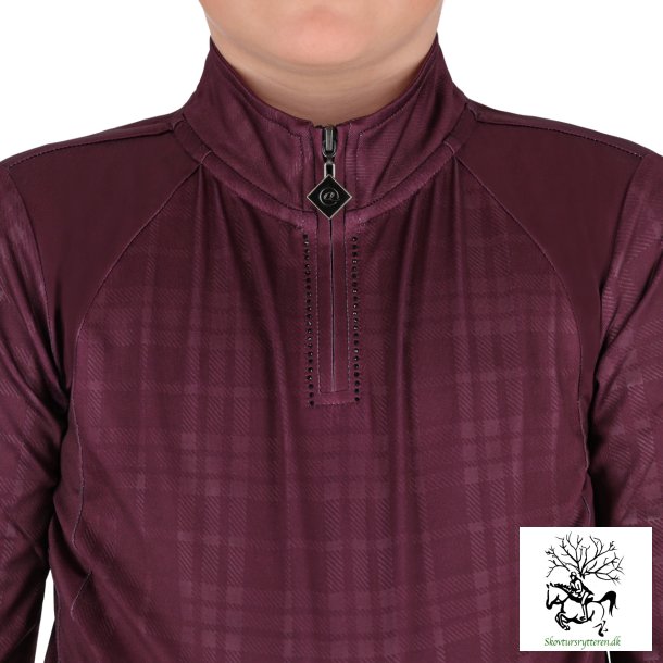 Lang�rmet sports T-shirt fra QHP "Zahra" Junior og voksen str. - vinr�d