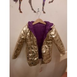 Ridejakke vendbar fra Ekkia - lStr fra 4 til 10 r -Lilla/guld eller bl/pink