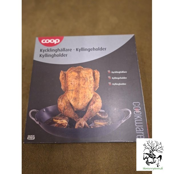 Kyllingholder til ovn eller grill med drybbakke til fedtet eller l