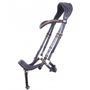  Trense anatomisk med hagerem guld similisten 