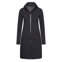 Regnjakke fra Euro-Star i vandtt materiale med rideslidser "Sandi" sort 