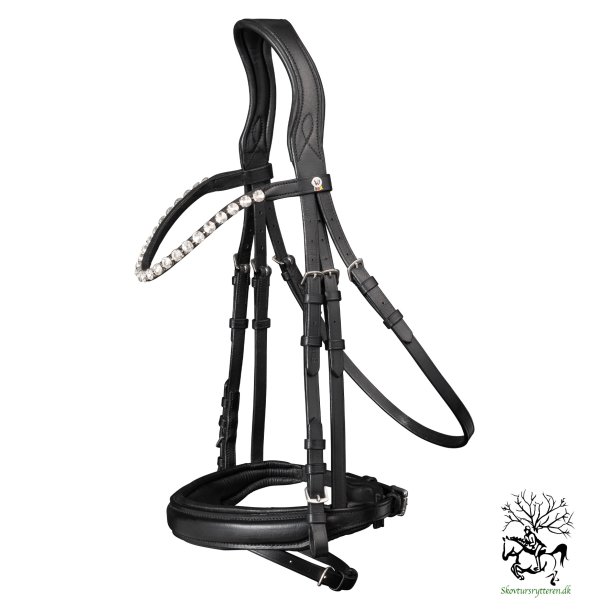 Trense med store sten  fra Waldhausens X-Line serie  "beauty" str full