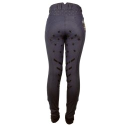 Ridebukser fra Mink Horse "Equestrian Star" m . power grip  "Crystal denim"