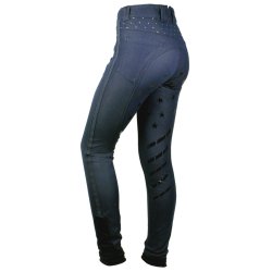 Ridebukser fra Mink Horse "Equestrian Star" m . power grip  "Crystal denim"