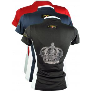 Mink Horse stvne bluse med krone i krystaller 