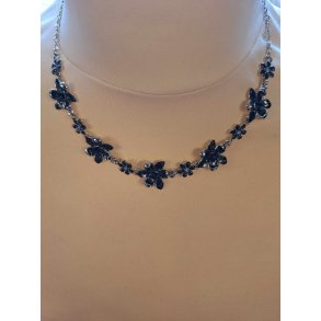 Halskde med blomster fra Dansk Smykkekunst Navy