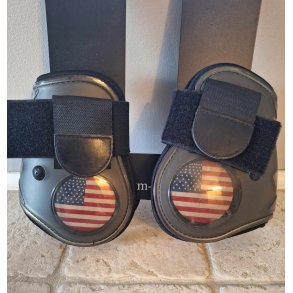 Bagbens strygere med Amerikansk flag str. cob/full