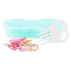 Super groomer / Vidunder brsten i plastik med kam og man elastikker i lget
