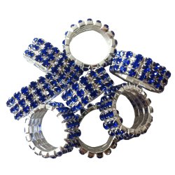 Manelastikker med 3 rkker similisten, flere farver i pose med 15 stk