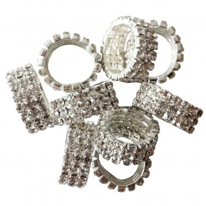 Manelastikker med 3 rkker similisten, flere farver i pose med 15 stk