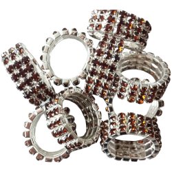 Manelastikker med 3 rkker similisten, flere farver i pose med 15 stk