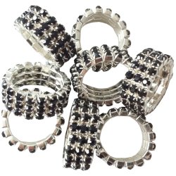 Manelastikker med 3 rkker similisten, flere farver i pose med 15 stk