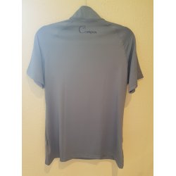 T-shirt fra Campus med kort lynls i halsen 