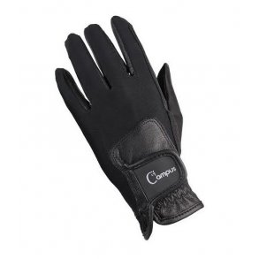 Ridehandsker i skind, tynd til sommer fra Campus - sort eller mrkebrun