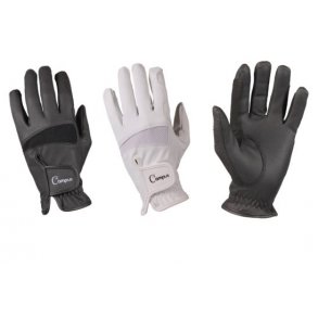 Ridehandsker i skind fra Campus - hvid eller sort