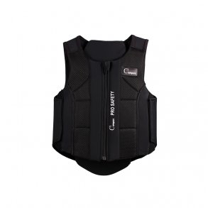 Sikkerhedsvest m tynd front til spring og dressur fra Campus