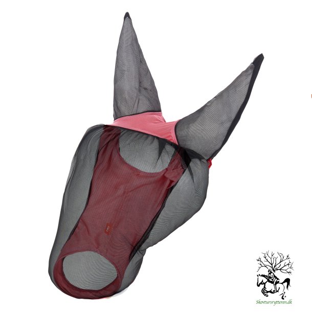 Fluemaske lige til at trkke over hovedet p hesten fra IR - Sort /PInk