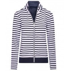 HV Polo Sweat cardigan med striber vendbar "Deauville"