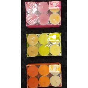 Duft lys fyrfad - store - Pakke med 12 stk - Flere dufte at vlge imellem 