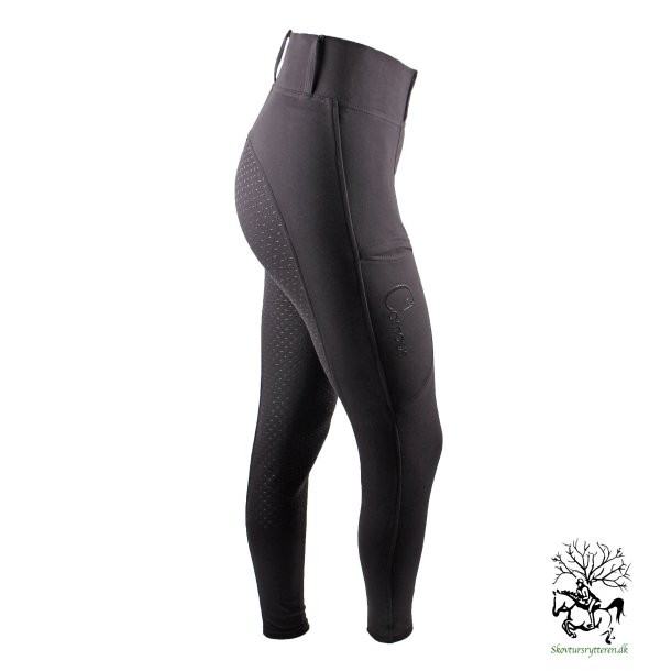 Ridetights vinter med full silikone grib fra Campus "Ella" sort