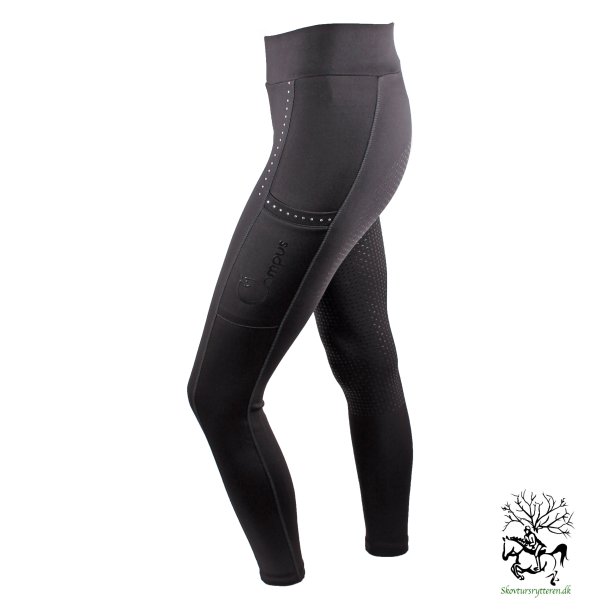 Ridetights fra Campus " Emma" Sort med krystaller p lommer 