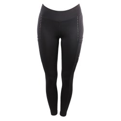 Ridetights fra Campus " Emma" Sort med krystaller p lommer 