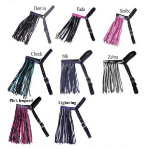 Fluepandebnd med elastisk halsrem fra QHP i flere farver