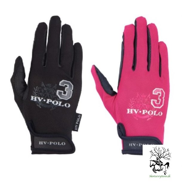 Ridehandsker m grib sommer fra HV- Polo "Favouritas"  fucasia eller sort 