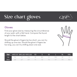 Ridehandsker til stvner fra QHP "Force" Hvid