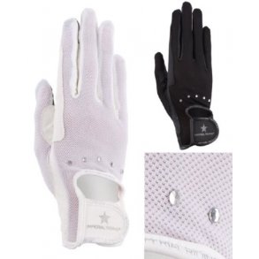 Ridehandsker med mesh og krystaller fra IR 