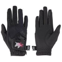 Ridehandsker til brn fra IR "Crush" sort, bl , hvid