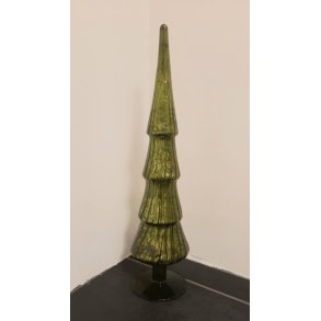 Juletr i grnt glas 35 cm