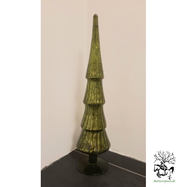 Juletr i grnt glas 35 cm