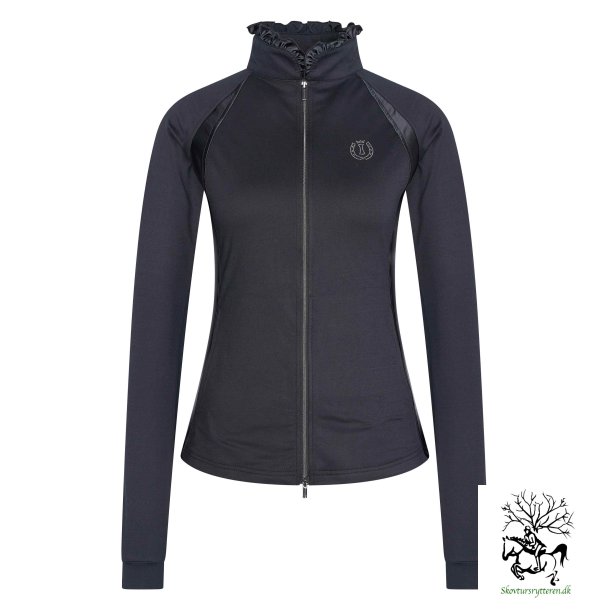 Cardigan fra imperial riding med flsekant "Anna" Sort