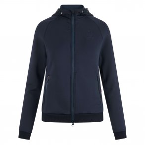 Sweat Shirt cardigan med lynls og slv detaljer 