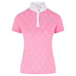 Stvnebluse fra IR med stjerne mnster "Good Vibes" hvid og Pink